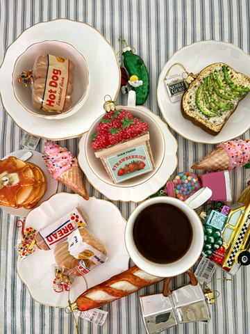 New York City Checker Taxi With Tree Glass Ornament
