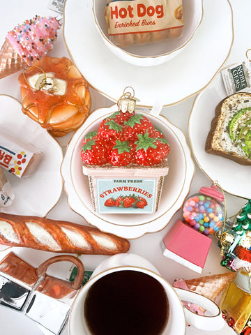 Noble Gems™ Glass Strawberry Box Ornament