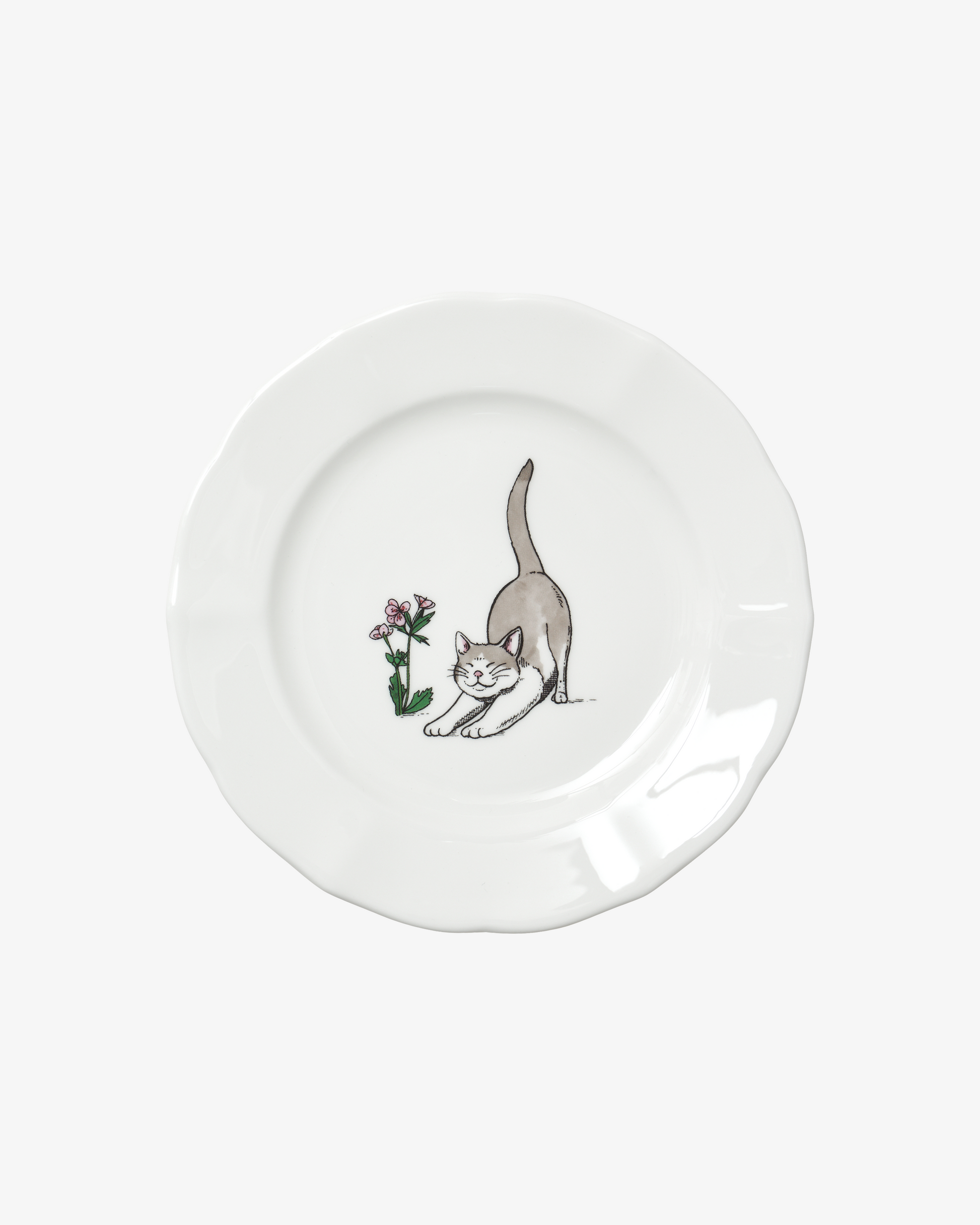 Thibaud Herem Objet - 6" Plate (Stretching Cat) transparent background image