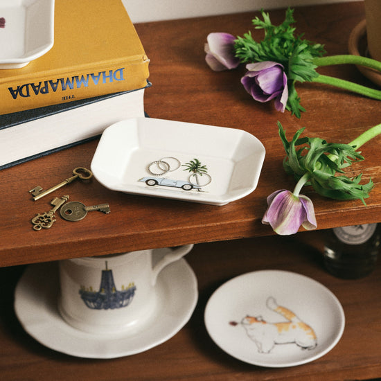 Thibaud Herem Objet - Rectangular Plate (Blue Summer Car) lifestyle image