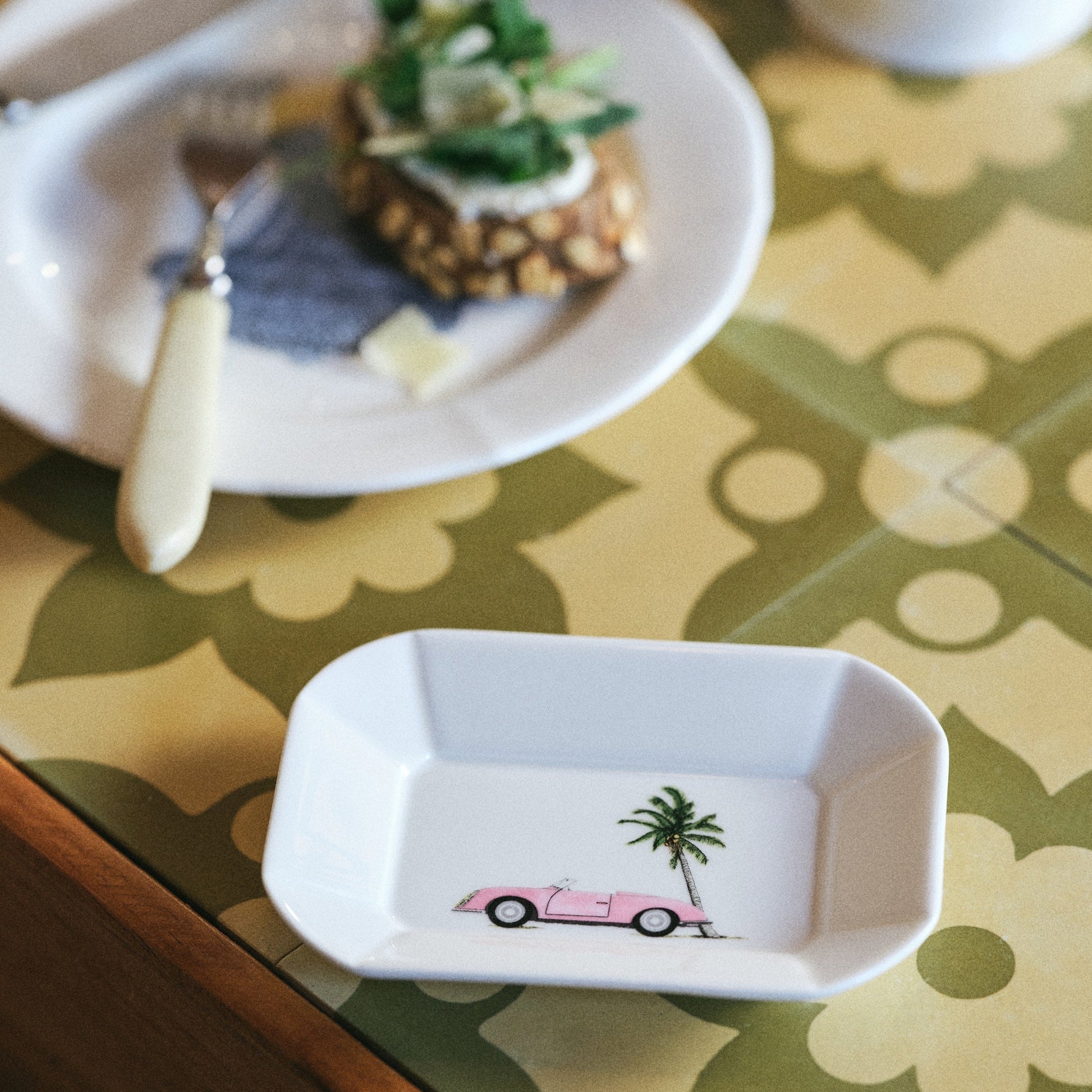 Thibaud Herem Objet - Rectangular Plate (Pink Summer Car) lifestyle image