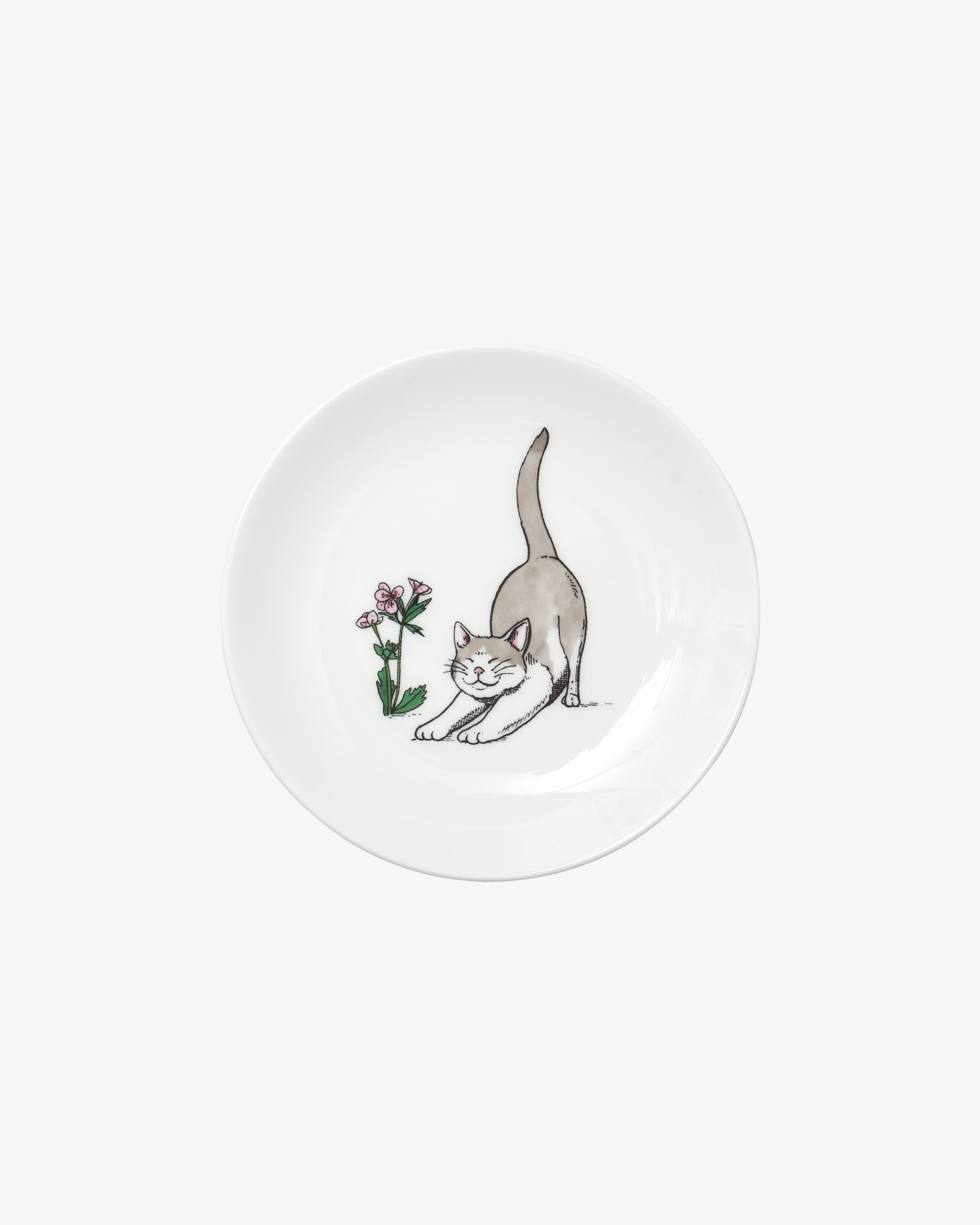 Thibaud Herem Objet - 5" Plate (Stretching Cat) transparent background image
