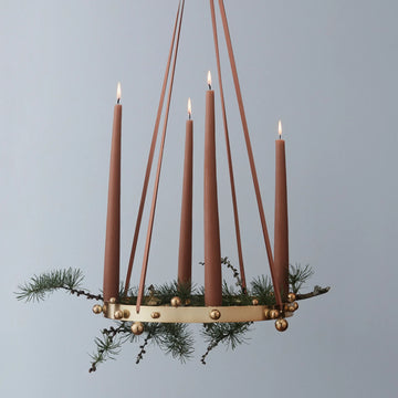 Pearl Advent Candleholder - Brass