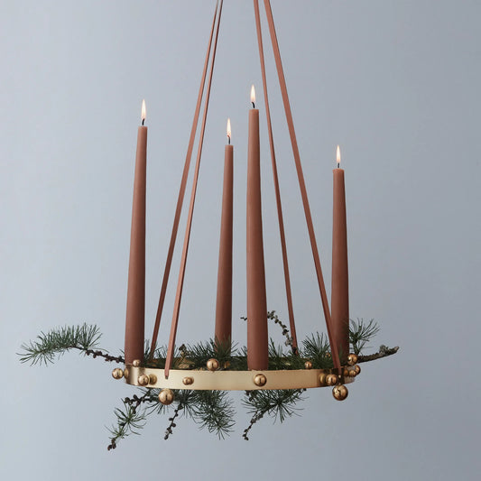 Pearl Advent Candleholder - Brass