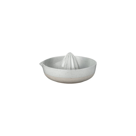 White ceramic citrus press on a white background