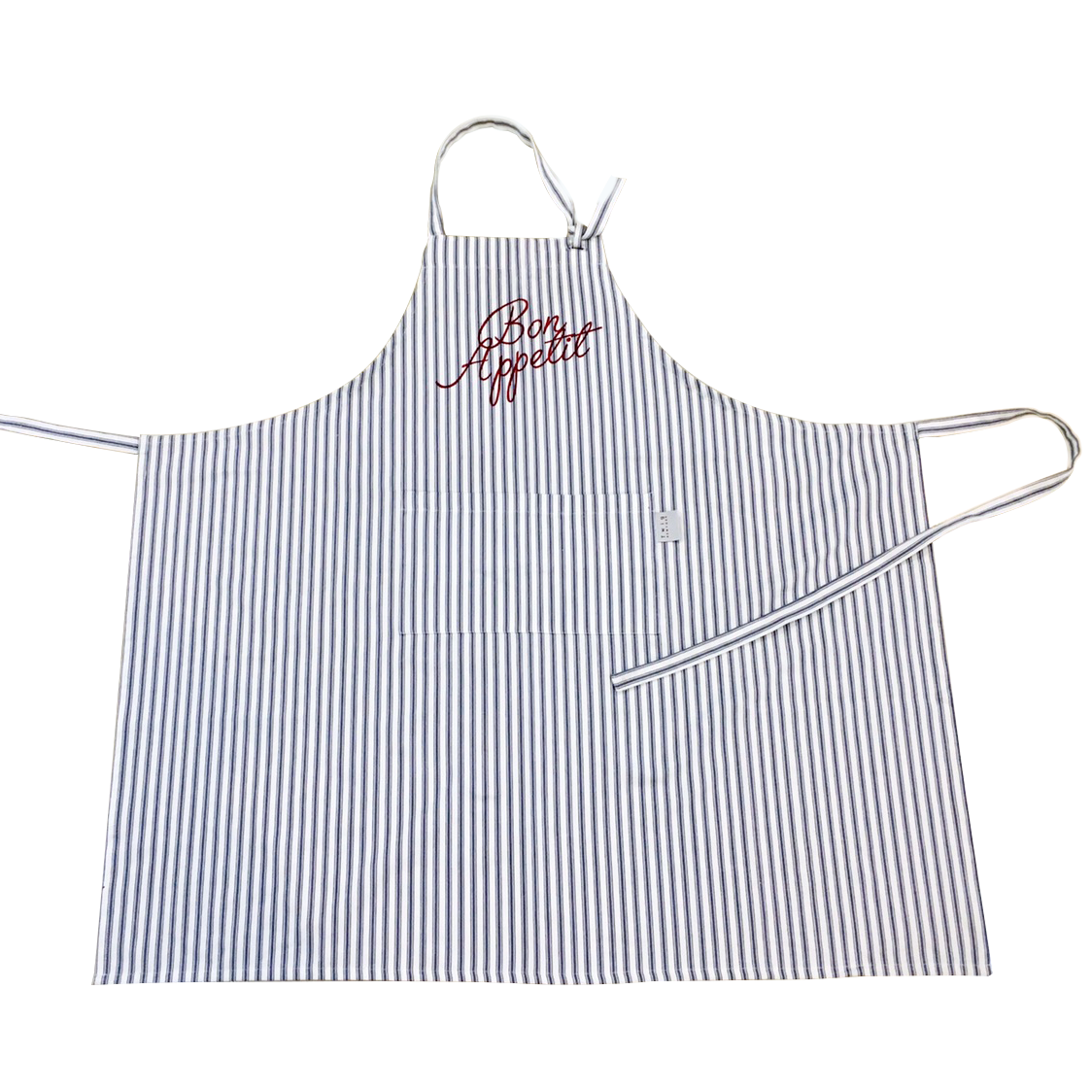 Bib Apron Blue Stripe White Background Photo