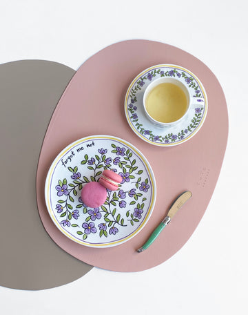 Deco - Set of 2, Oval Placemats - Blush Pink