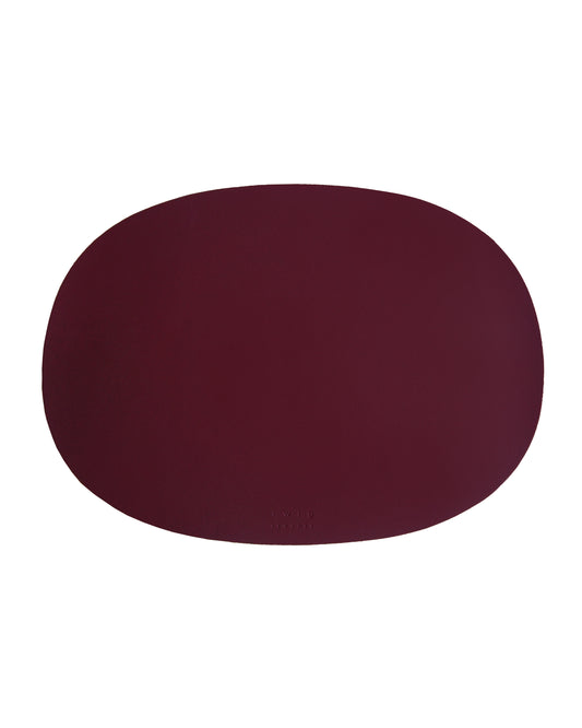 Deco - Set of 2, Oval Placemats - Burgundy
