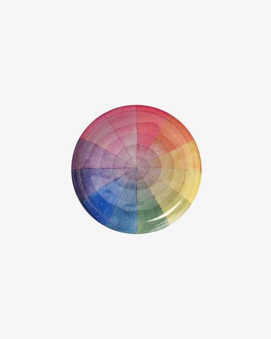 Color wheel with a gradient of colors on a white background