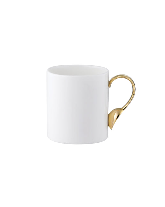 Cutlery - Oval Mug with Gold Handle