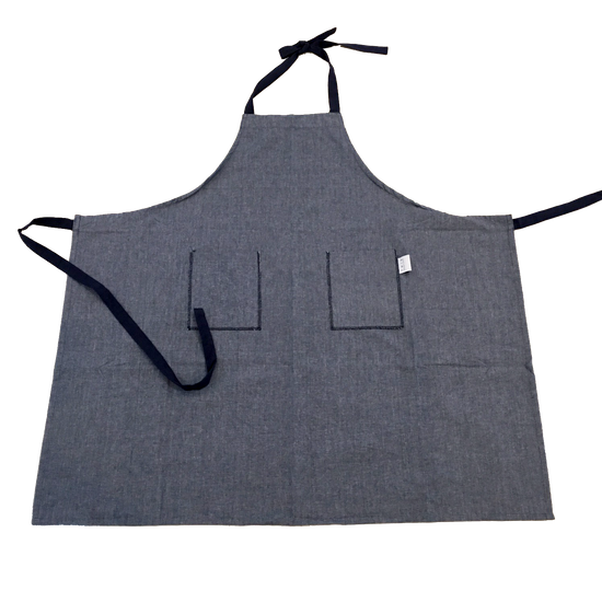 Bib Apron Denim White Background Photo