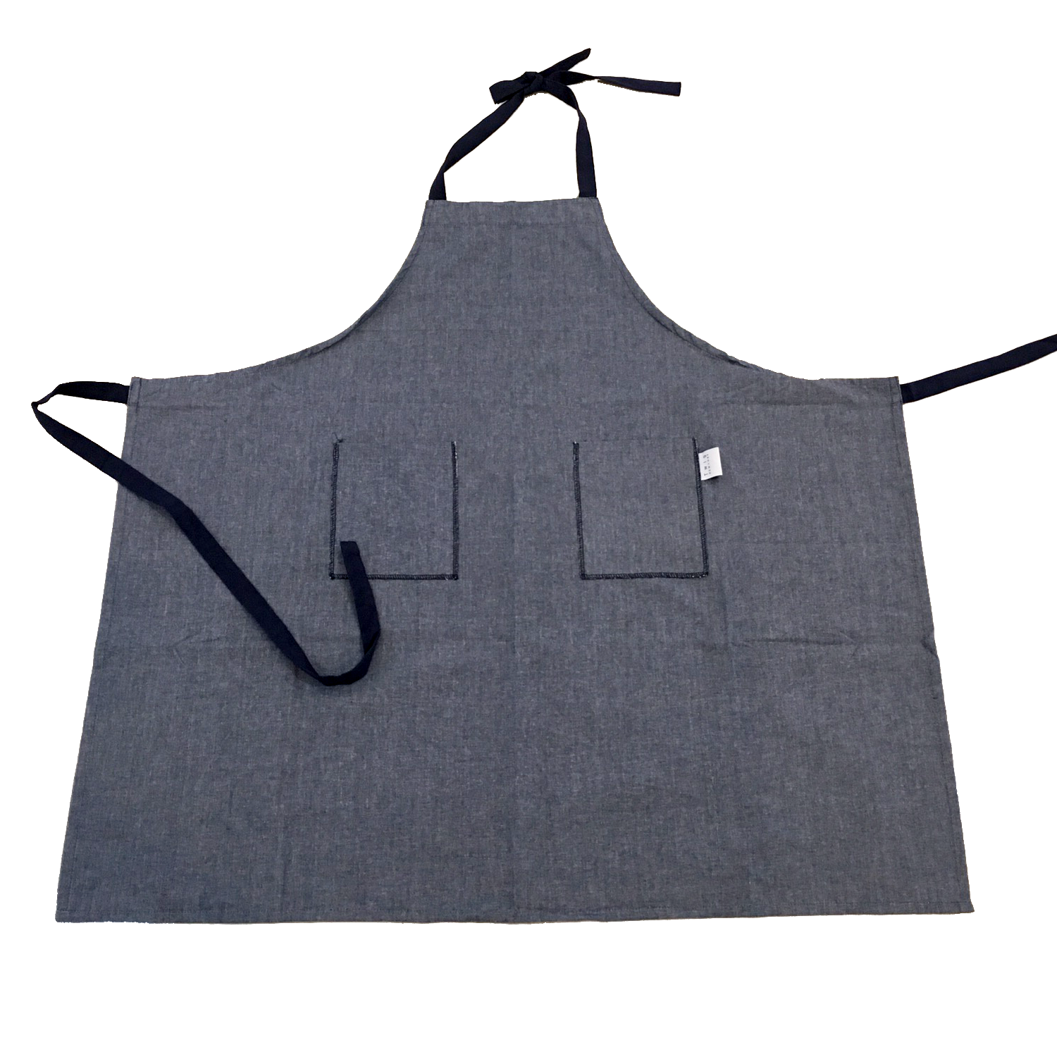 Bib Apron Denim White Background Photo