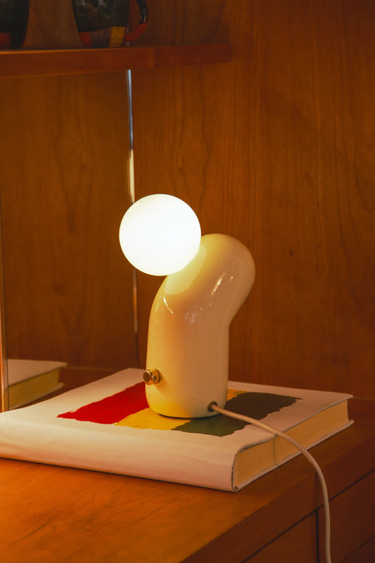 Doko Lamp - Cream Gloss