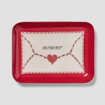 Rectangular Enamel Tray - Love Letter