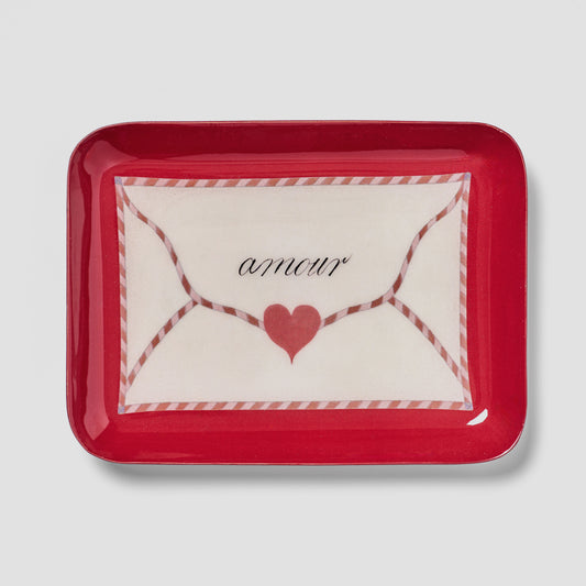 Rectangular Enamel Tray - Love Letter