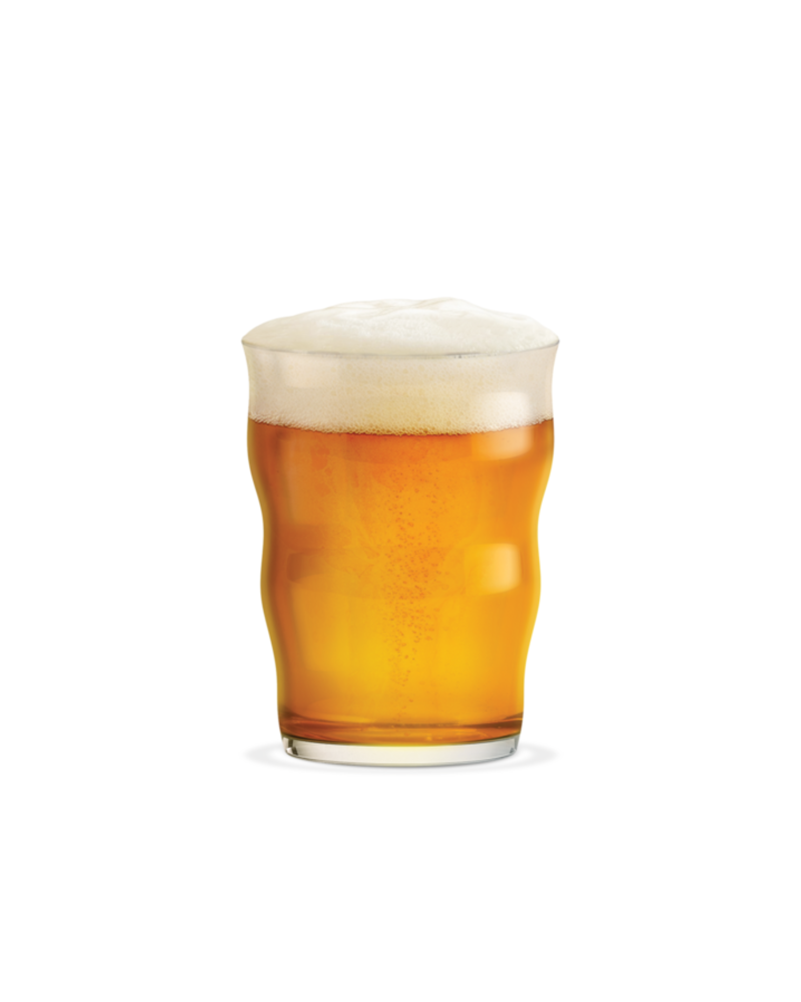 a glass with beer