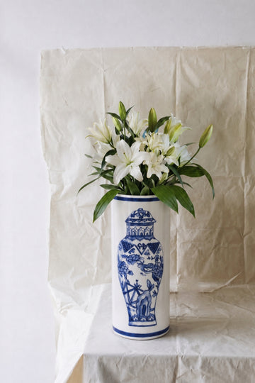 Well Versed - Blue - 17 in. Large Vase