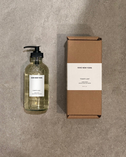 Kiho New York bottle and packaging on a gray surface