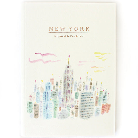 L'apres-Midi Travel Journal 128p. New York New York Night White Background Photo