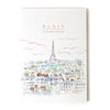 L'apres-Midi Travel Journal 128p. France Paris City Blue White Background Photo