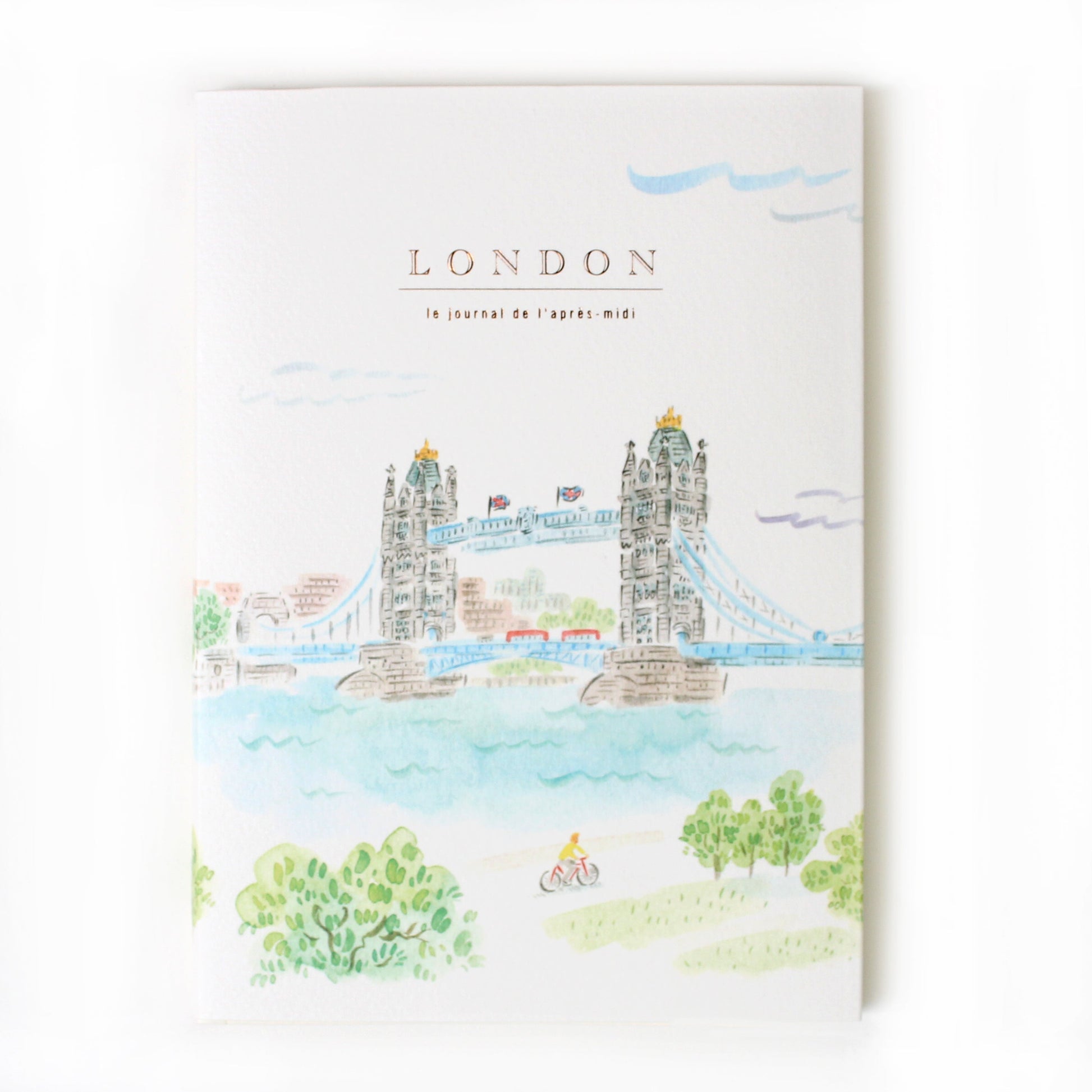 L'apres-Midi Travel Journal 128p. London Tower Bridge White Background Photo