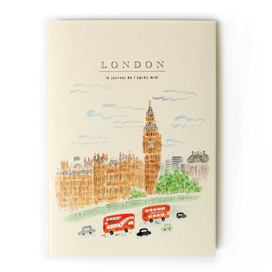 L'apres-Midi Travel Journal 128p. London Big Ben White Background Photo
