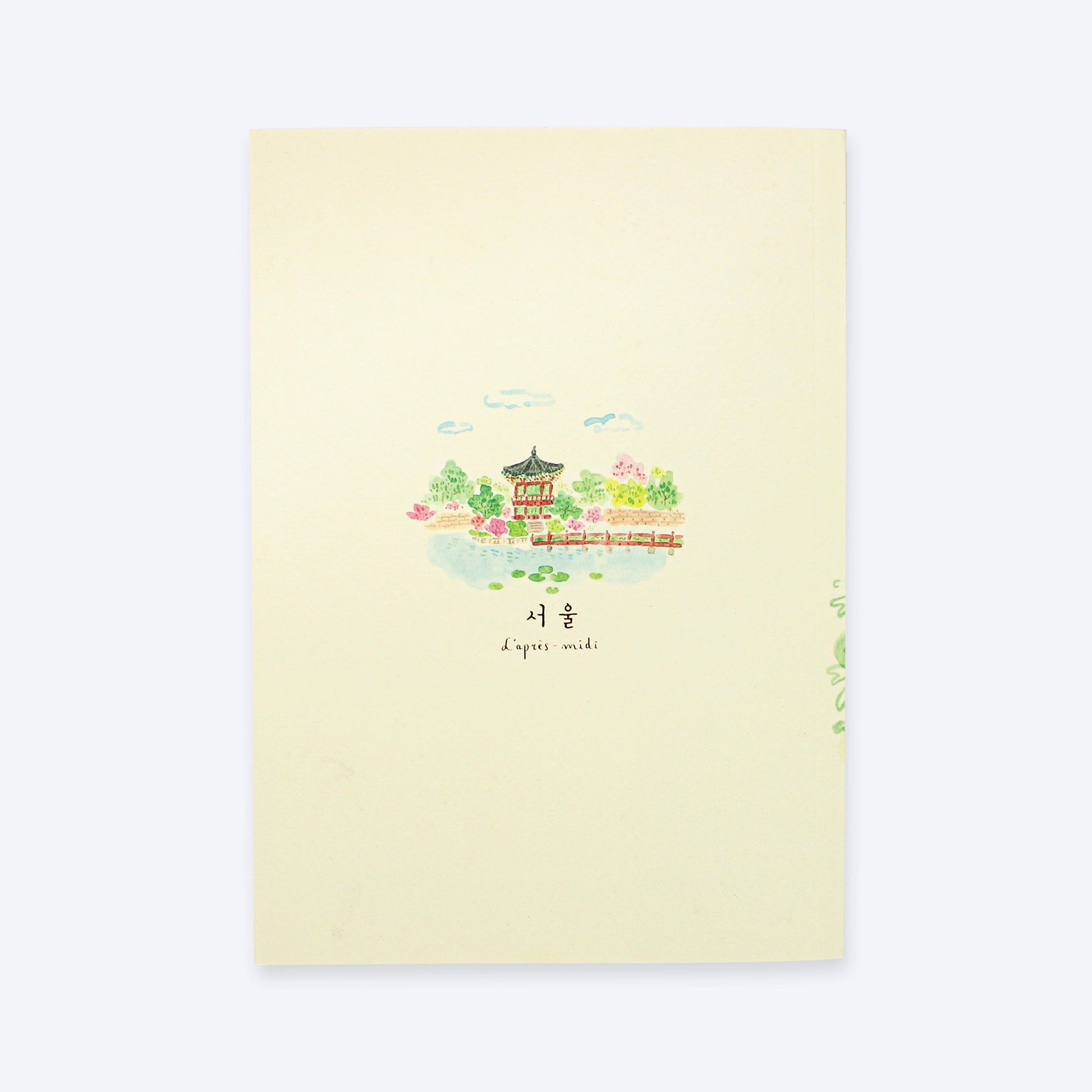 L'apres-Midi Travel Journal 128 p. Seoul Seoul Tower Back White Background Photo