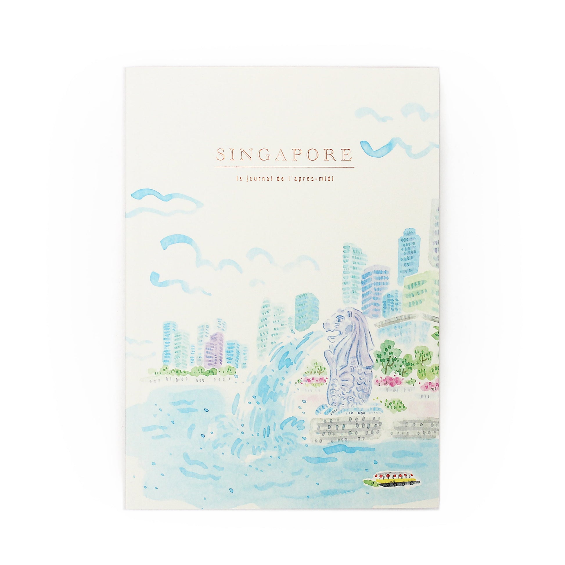 L'apres-Midi Travel Journal 128 p. Singapore Mirana Bay White Background Photo