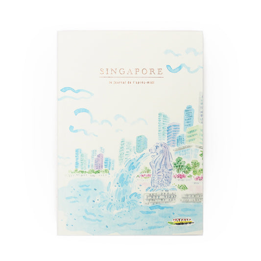 L'apres-Midi Travel Journal 128 p. Singapore Mirana Bay White Background Photo