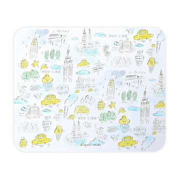 L'apres-Midi Microfiber Mouse Pad New York Yellow Pattern