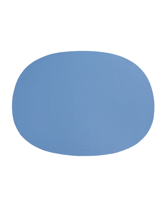 Deco - Set of 2, Oval Placemats - Light Blue