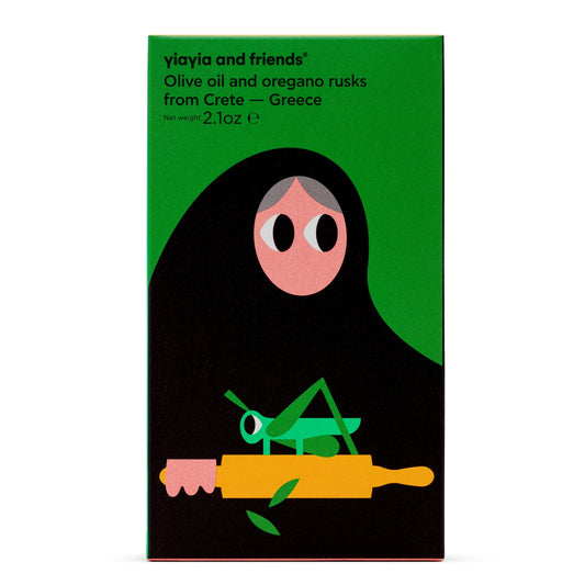 Olive Oil Cheese Rusks packaging on white background