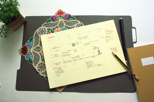 A4 Desk Notepad - Monthly