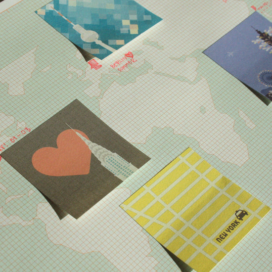 Paperways A4 Desk Notepad World Map Lifestyle Photo