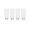Champagne glasses set of four in clear on the white background
