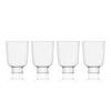 Stemless Wine Glasses Petite in clear on the white background
