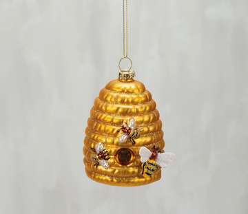 Glass Beehive Ornament