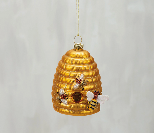 Glass Beehive Ornament