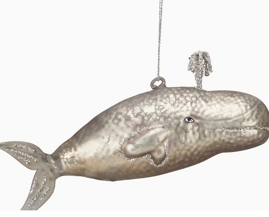 Glass Gray Whale Ornament