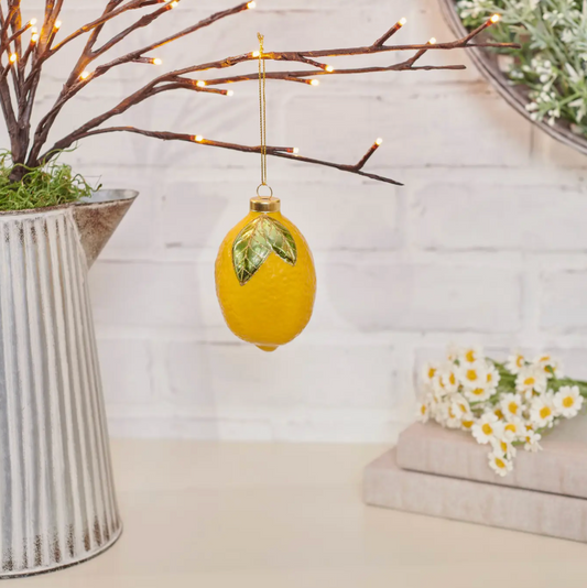 Glass Lemon Ornament