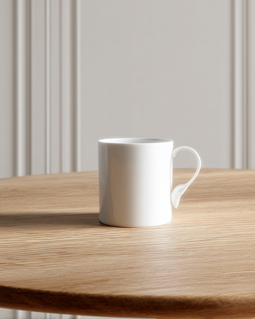 Cutlery - Oval Mug with White Handle