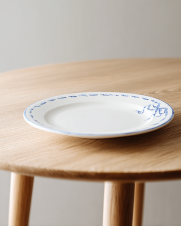 Ribbon Blue - Plate Set of 2 (Stitch)