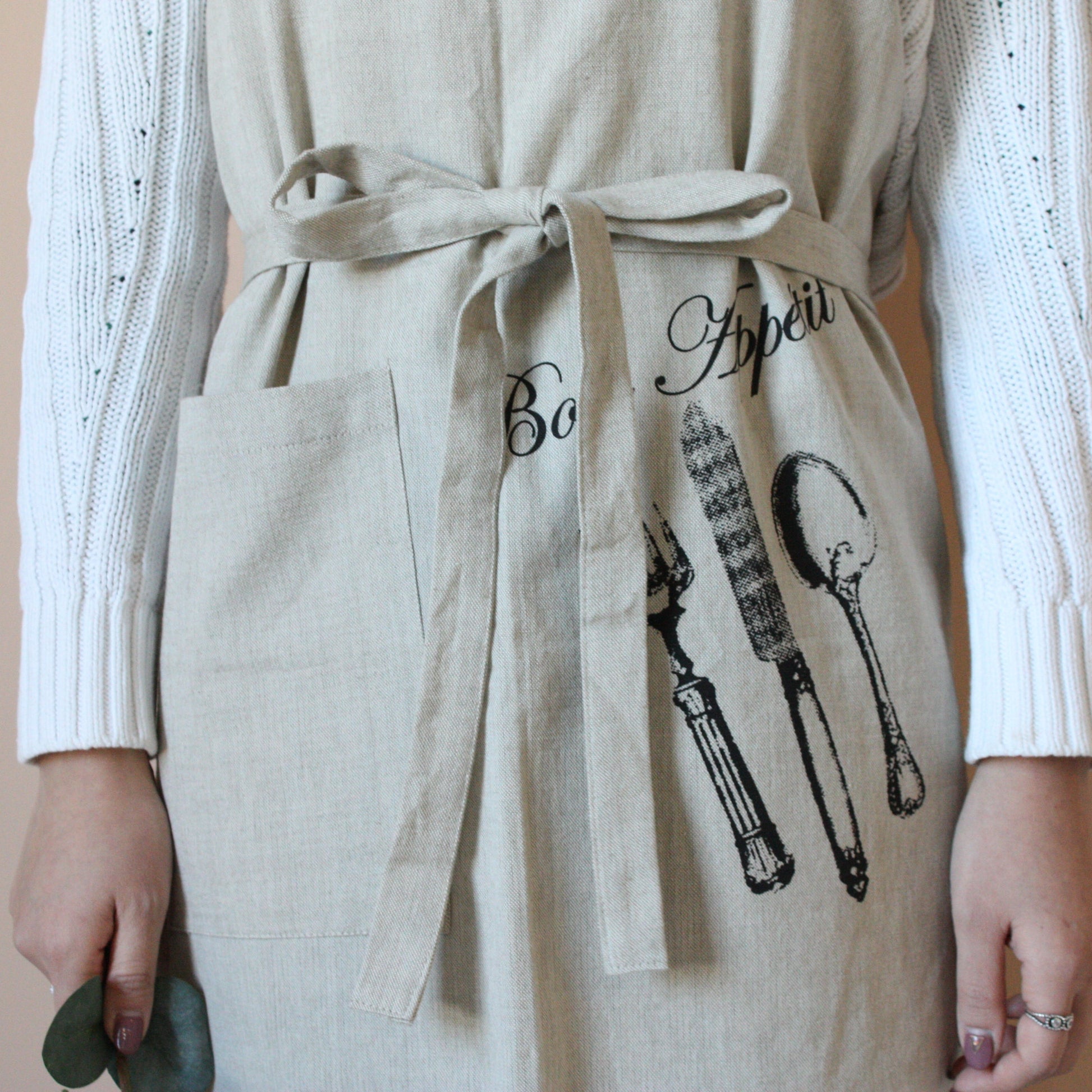 Bib Apron Tan Lifestyle Shot Front