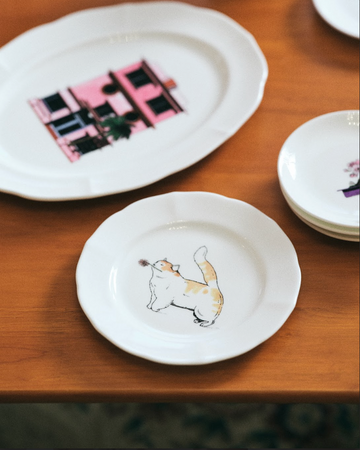 Thibaud Herem Objet - 6" Plate (Cat)