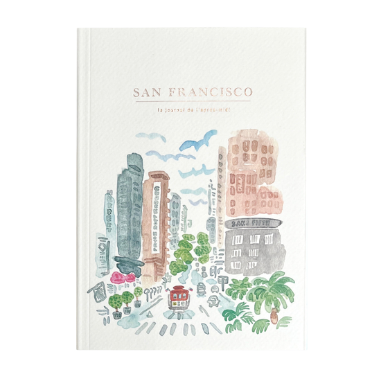 Book cover of 'San Francisco' with cityscape illustration on a white background