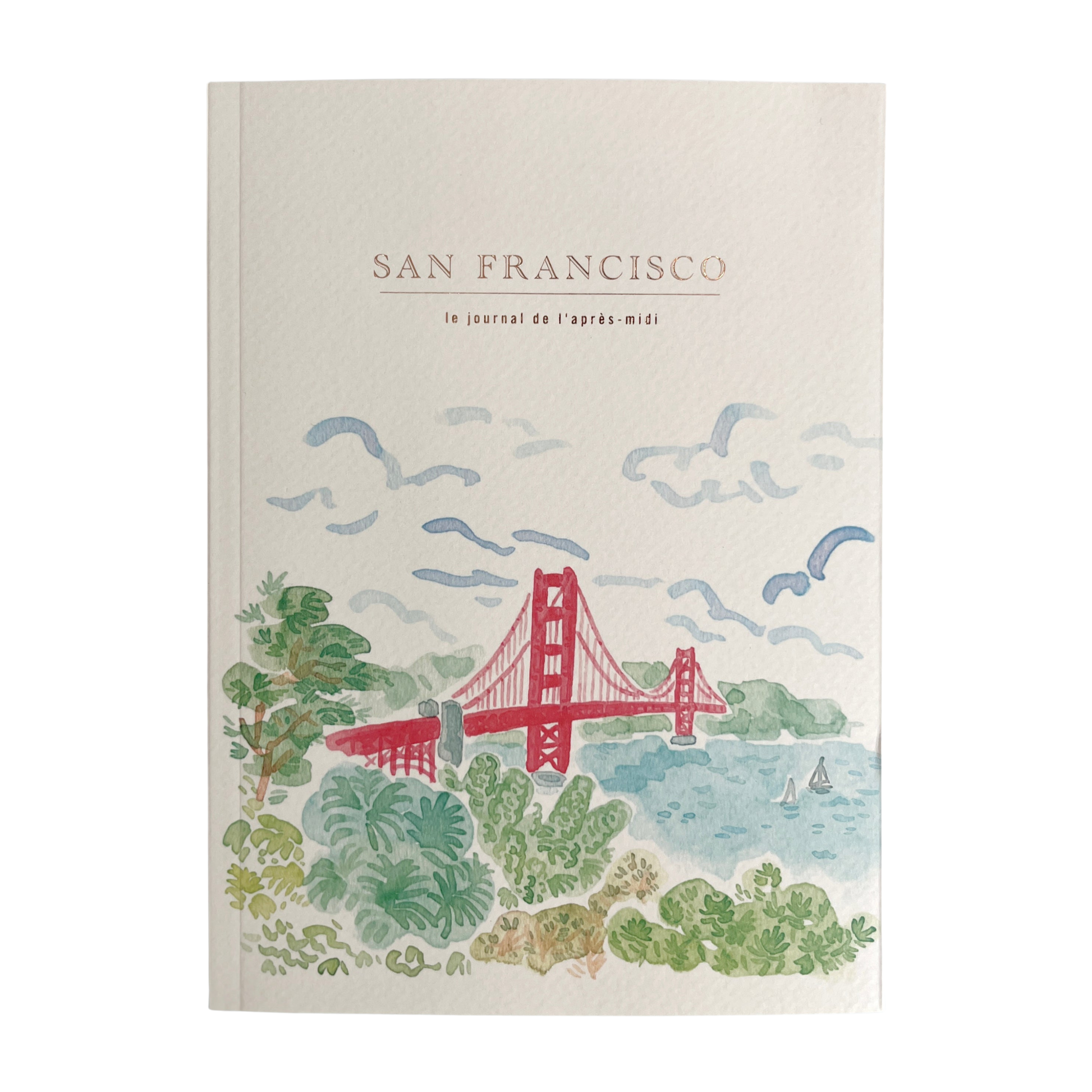 Book cover of 'San Francisco' with a illustration of the Golden Gate Bridge.