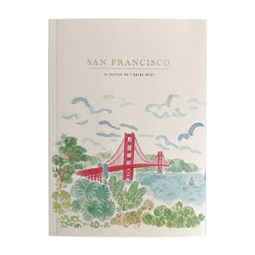 Book cover of 'San Francisco' with a illustration of the Golden Gate Bridge.