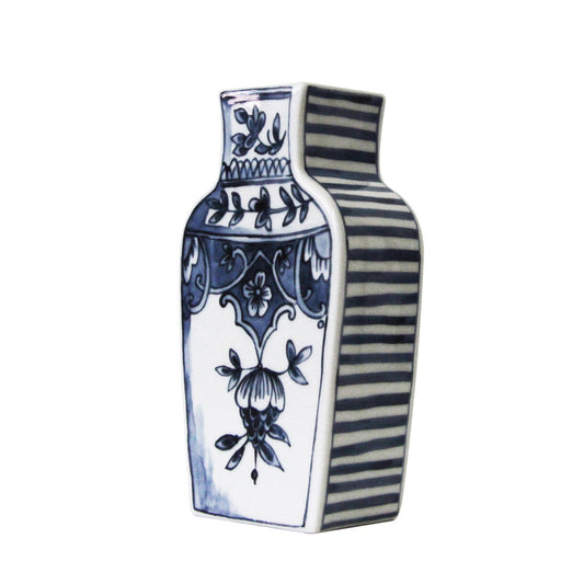 Well Versed Blue Small Vase White Background Photo