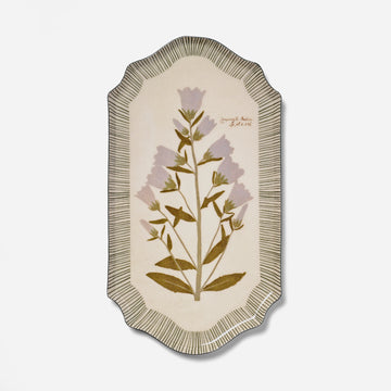 Enamel Shaped Edge Tray – Campanula Bellflower