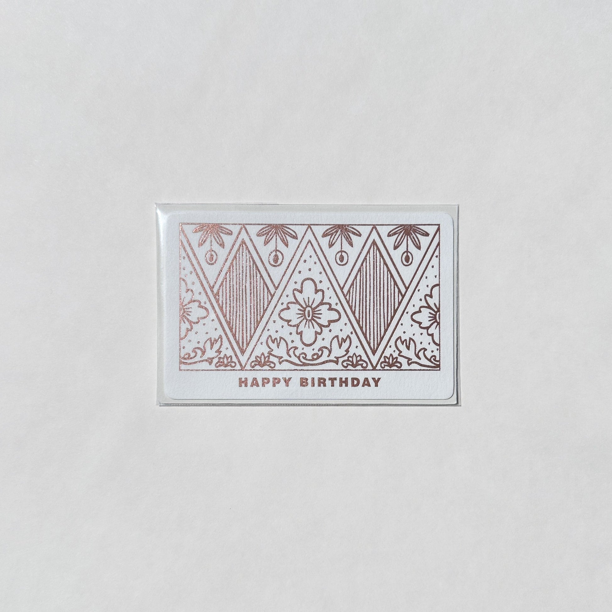 Happy birthday mini card in white background